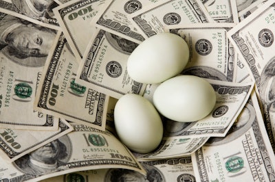 Three White Eggs On Money