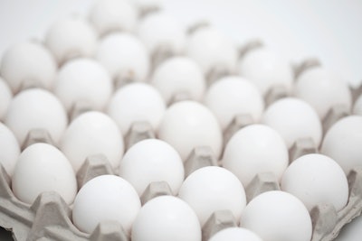 Tray of red eggs with 18 eggs png, all in tray