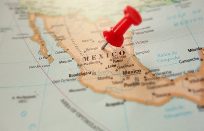 Mexico Map With Push Pin