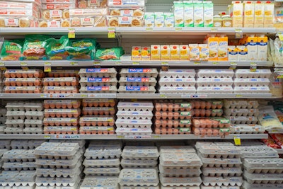 Egg Case In Grocery Store