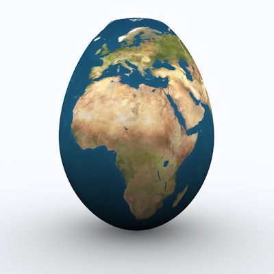 Egg Shaped Earth Europe Africa