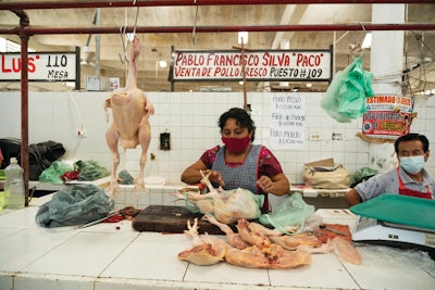 Chicken meat is the most consumed animal protein in Mexico. Consumption has risen steadily over the last decade, unlike that of pork, consumption of which has risen much more slowly, or beef, which has trended down slightly. The country is the fifth-largest consumer of chicken meat globally.