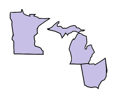 Michigan, Minnesota, Ohio