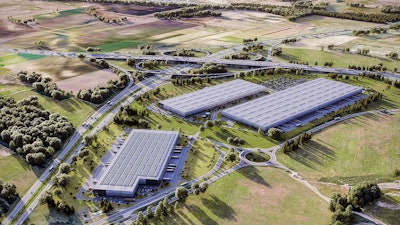 Aerial view of the Aerozone Park in Üllő, Hungary, where the plant will be built.