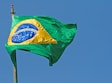 Brazil Flag Waving In Sky