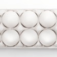 Eggs In Crate Overhead View