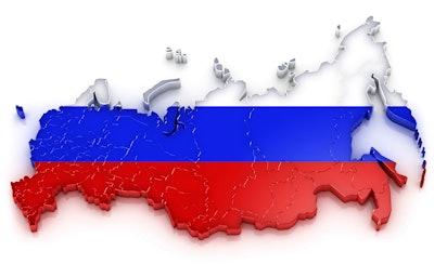 Russia Map Embedded Flag 2