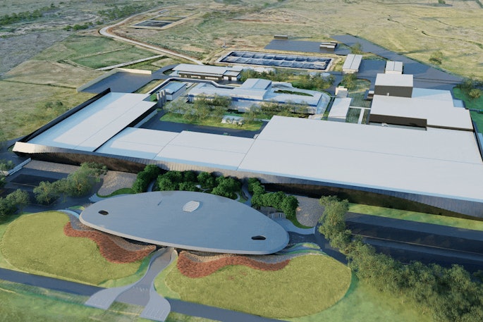 A rendering of the Baiada poultry plant under construction in Tamworth, Australia.