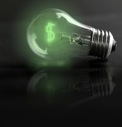 Lightbulb Green With $ Sign