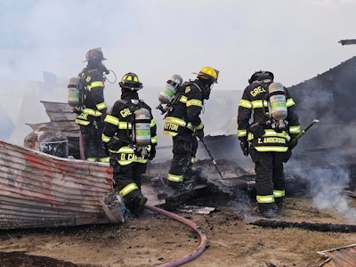 A fire destroyed a chicken house near Federalsburg, Maryland.