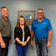 (L to R): Iowa Egg Council CEO & Executive Director Kevin Stiles, Egg Industry Center Program Manager & Communications Specialist Lesa Vold, Iowa Egg Council Chairman Bruce Dooyeman