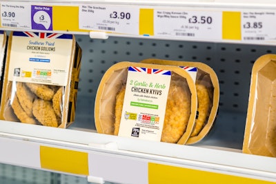 Introducing cardboard trays for some of its breaded chicken products is part of U.K. retailer Sainsbury’s much broader sustainability drive.