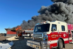 An explosion caused a fire in a layer farm barn that housed about 20,000 chickens near Newton, Kansas.