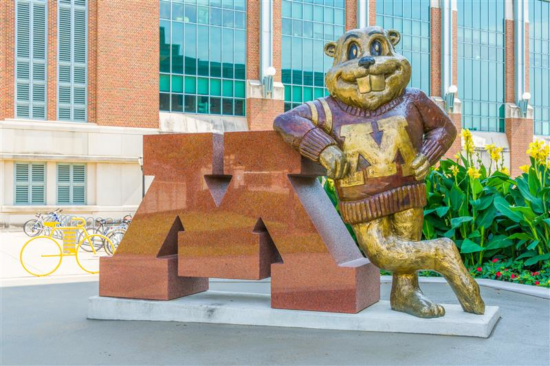 Bigstock Goldy Gopher Mascot At The Uni 204224497