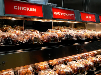 Rotisserie Grilled Chicken On Spit